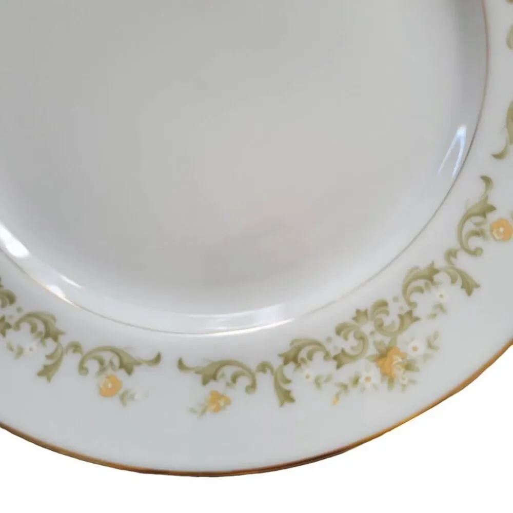 Towne House Cotillion Golden Regal Pattern Plate Yellow Flower Gold Trim Platter